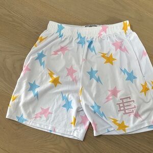 Eric Emanuel White Star Patterned Men Shorts, size S